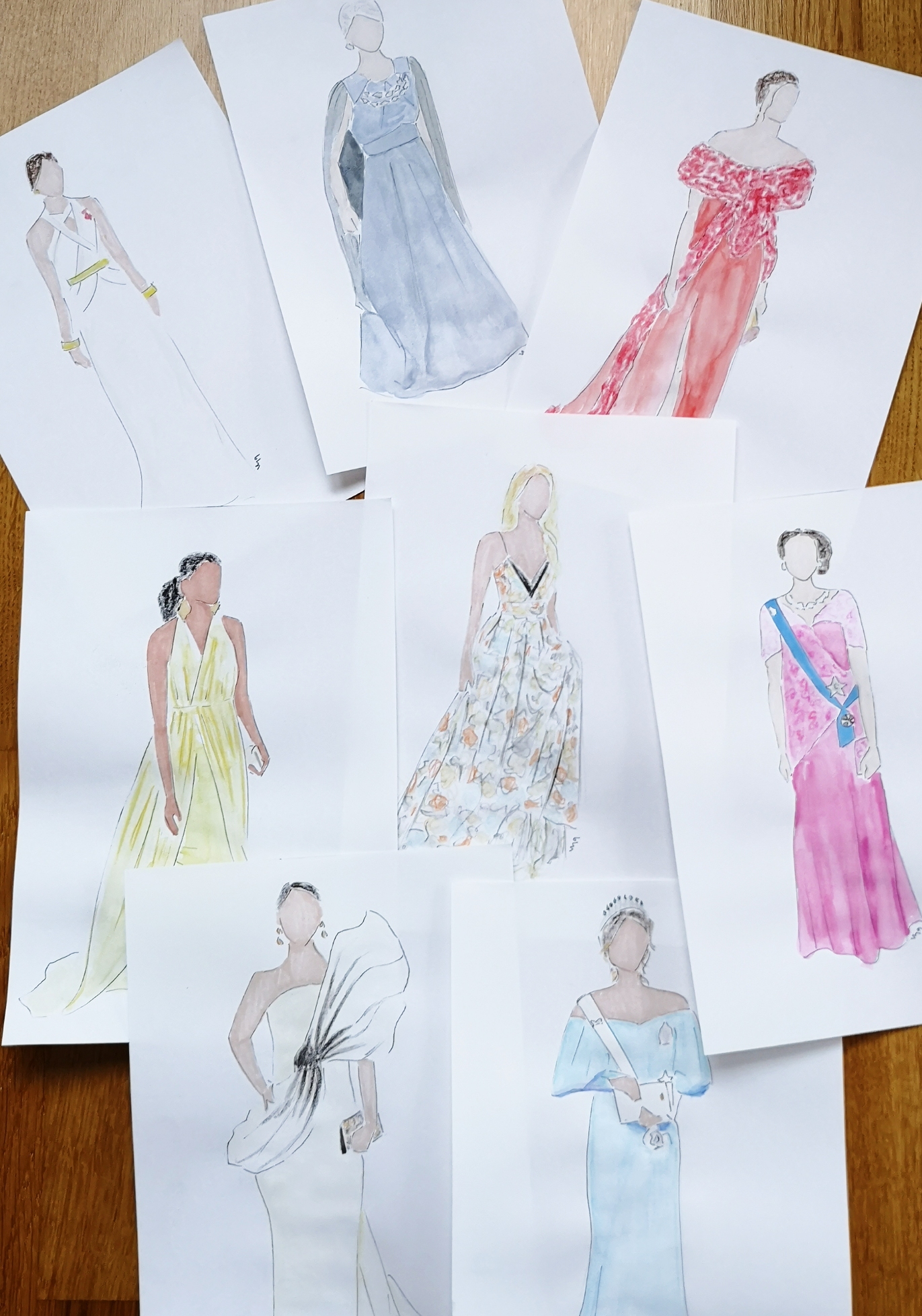 Evening dress illustration inspired by Linnan juhlat and Nobelfest ...