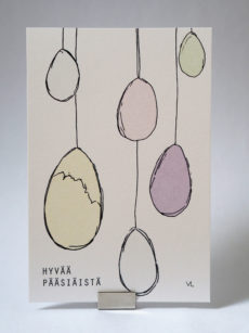 Hanging Easter eggs in Finnish